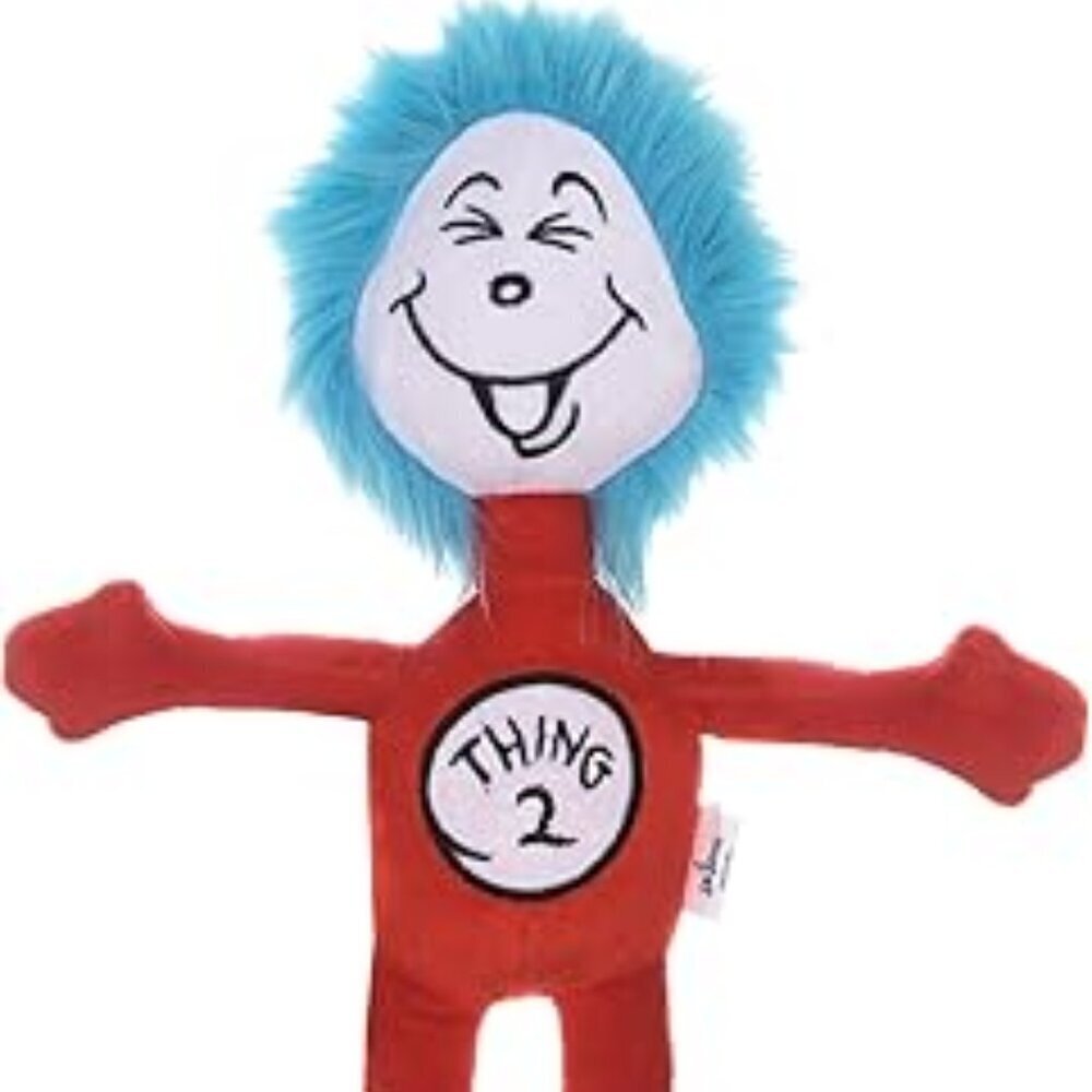 Dr. Seuss The Cat in the Hat Thing 2 Figure Plush Dog Toy, 6 Inch - NEW